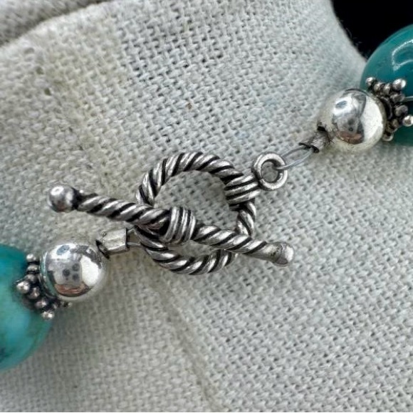 Barse Sterling Silver And Turquoise Beaded Pendant Necklace - Picture 4 of 5